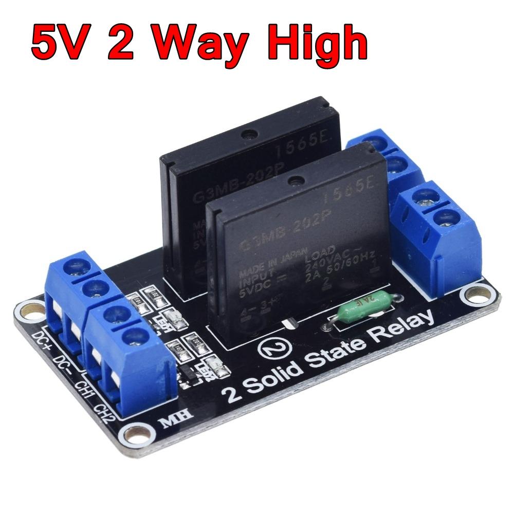 1/2PCS 5V Relay 1 2 4 8 Channel For OMRON SSR High Low Level Solid State Relay Module TZT 250V 2A For Arduino