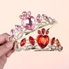 Colorful Elegant Heart Crown For Women Perfect Birthday Gift Party Accessory C-Position Essential Role Play Costome