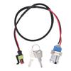 Universal Ignition Switch with Keys Start Ignition Lock for Forklift Tractor Engineering Agricultural Vehicle 50cm Cable