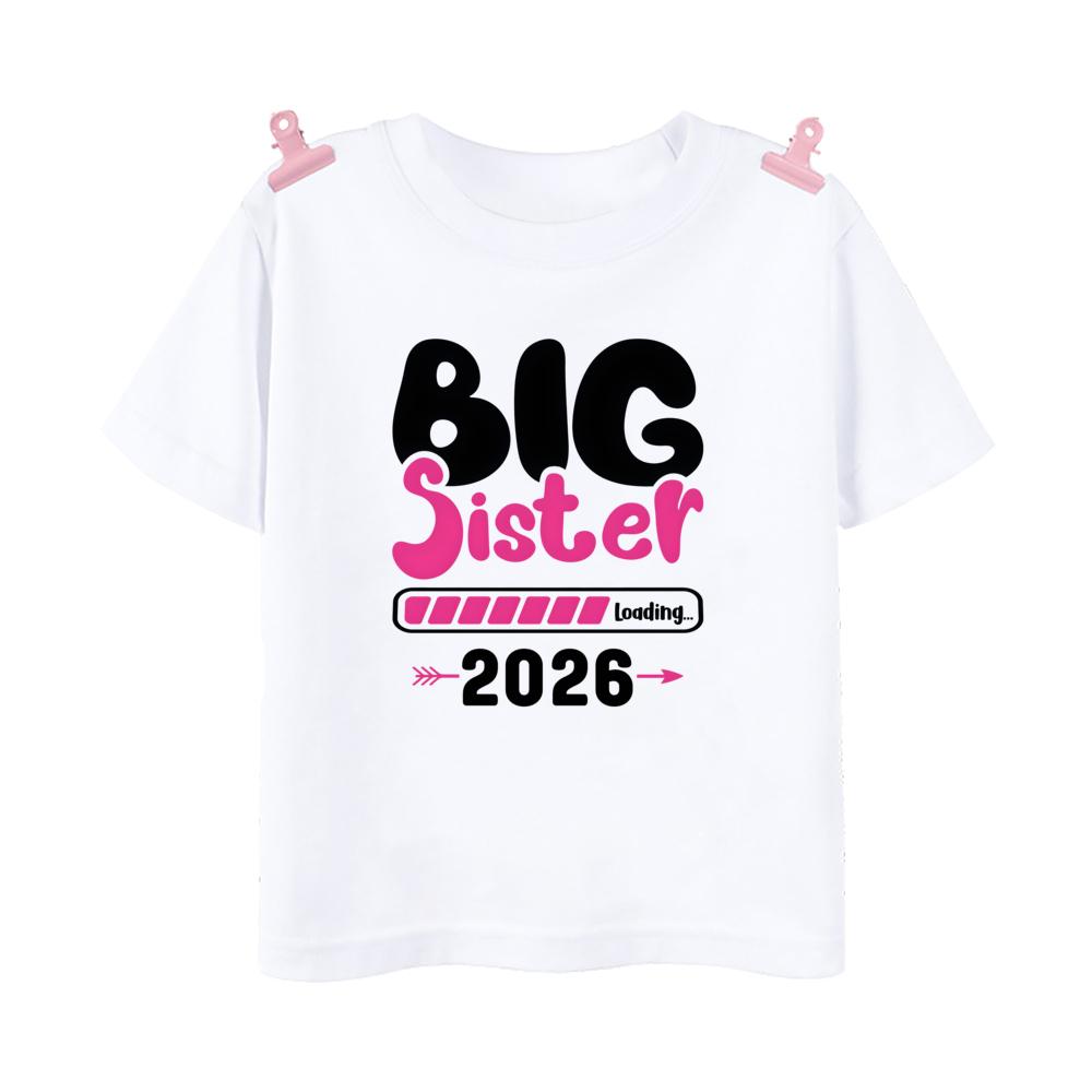 Children s T-Shirt Big Brother Big Sister Print Summer Short Sleeve Tops Fashion O-Neck Tees Outdoor Casual Children s Clothing 100