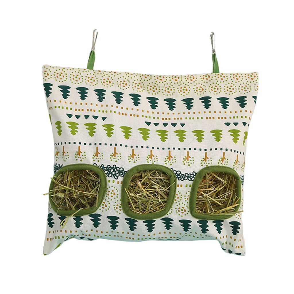 Hay Bag Hanging Pouch Feeder Holder Feeding Dispenser Container For Rabbit Guinea Pig Small Pet Animals Feeder Bag