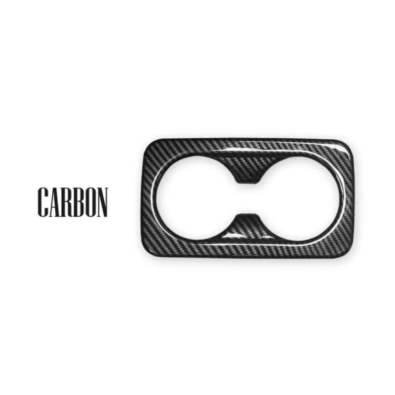 For Kia Stinger/Seltos/K3/SG2/EV3/EV4 Carbon Fiber Rear Row Water Cup Cover Trim Car Tuning Accessories Carbon Fiber