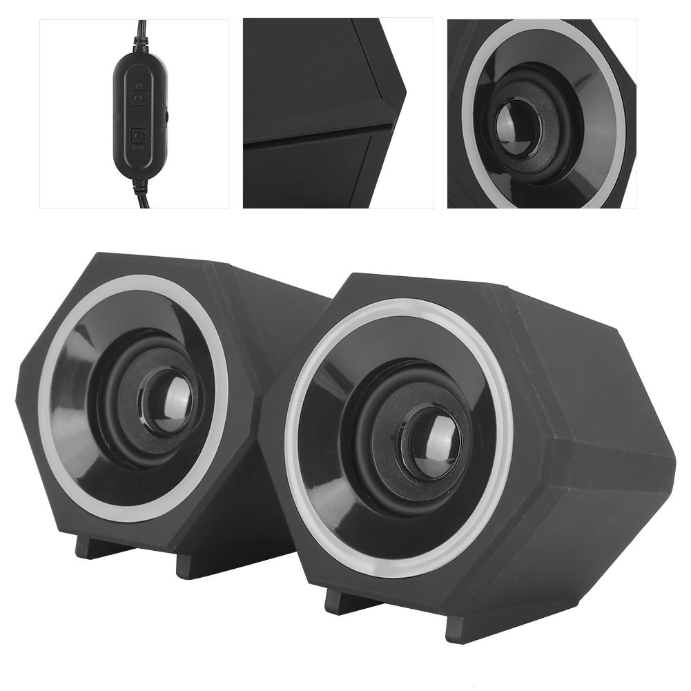 SADA Computer PC Speakers Laptop Desktop Small Audio Speaker USB Wired Subwoofer V‑138