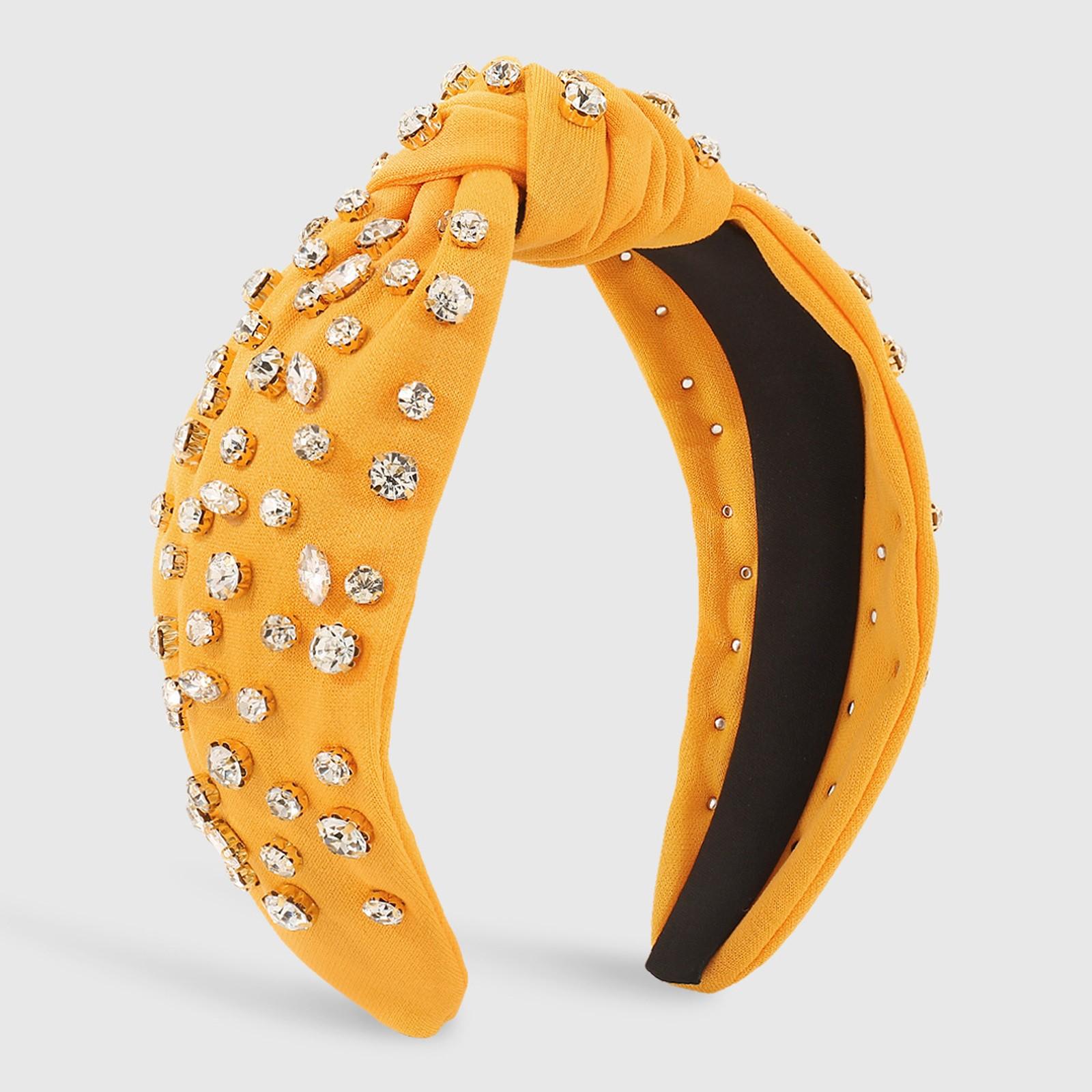 

Повязки на голову Повязки для волос Модные повязки на голову для женщин Девушек Повязки на голову Винтажная повязка Широкая повязка с узлом Стразы Повязка для волос Мужская One Size