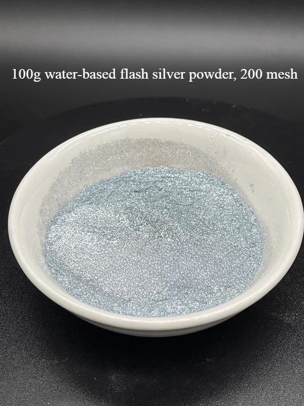 

100g/500g Water-based Flash Silver Powder Copper Gold Series DIY Paint Screen Printing Pearlescent Powder Industrial Decoration