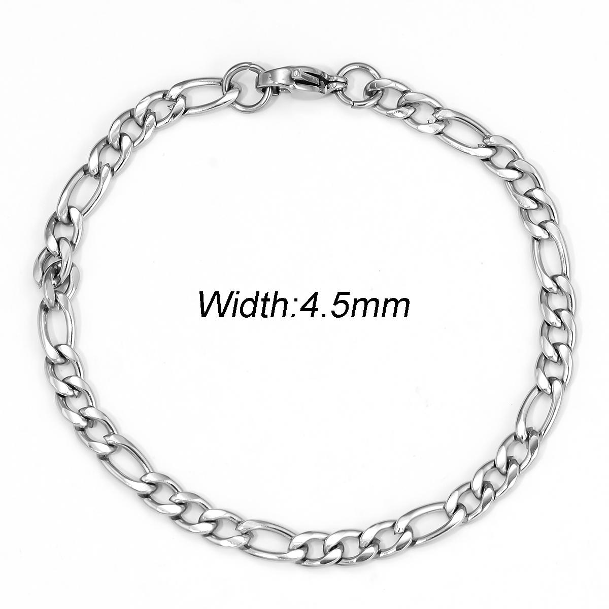 1Pc Fashion Curb Cuban Chain Bracelet for Men Women Hip Hop Couple Unisex Wrist Hand Stainless Steel Jewelry Gift Party 16cm