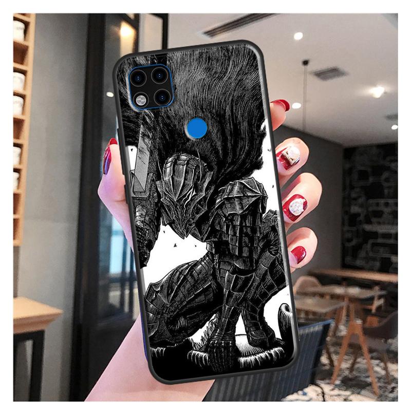 Berserk Guts Anime Case For Xiaomi Redmi Note 10 Pro Note 9 Pro Note 11 Pro 8T 9S 10S 10 9A 9T 9C Cover Case