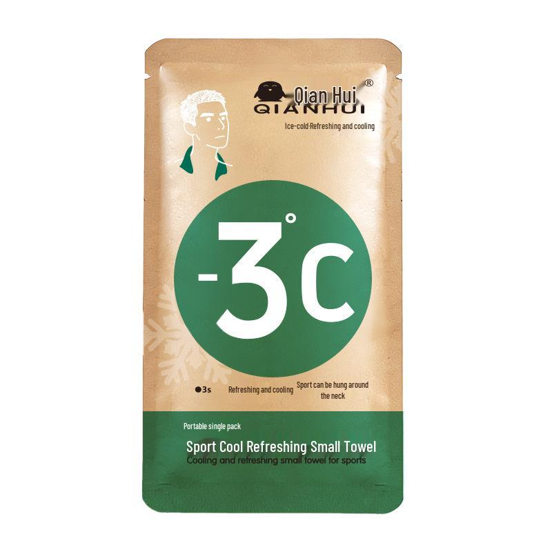 Refreshing Ice-Cold Cooling Wipes for Sweat & Oil Removal - Portable Pack of 10 Sheets, Perfect for Students & Military Training