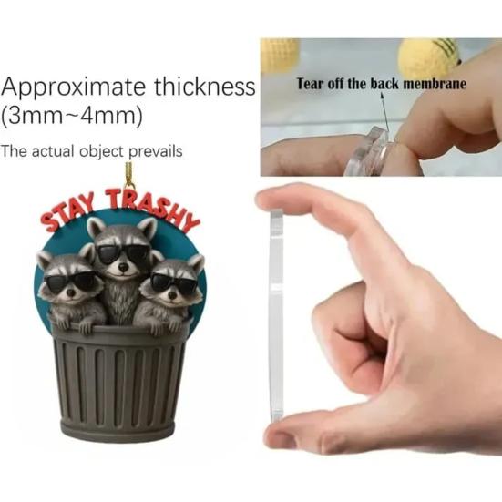 Sarcastic Raccoon Advent Calendar 2025 24 Days Christmas Countdown Calendars with 24 Humor Jokes Cute Raccoon Ornaments Set for Xmas Tree Decor