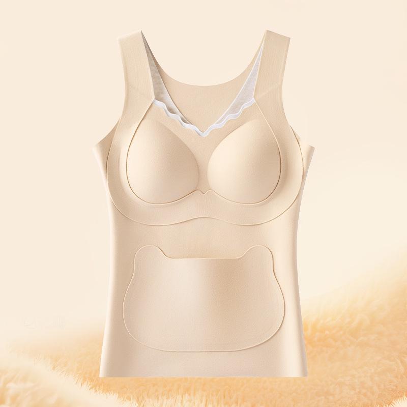 New Style Cashmere Silk Warm Underwear Set with Chest Pad for Middle School Girls: Autumn/Winter