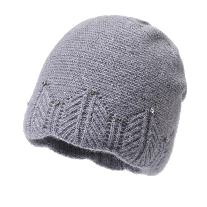 Winter Strickmütze Damenmode Strickmütze Outdoor Winddicht und Warm Gestapelte Baumwollmütze