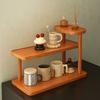 Bamboo Cup Storage Rack Space Saving Water Bottle Holder Cosmetic Storage Tray  Doll Storage
