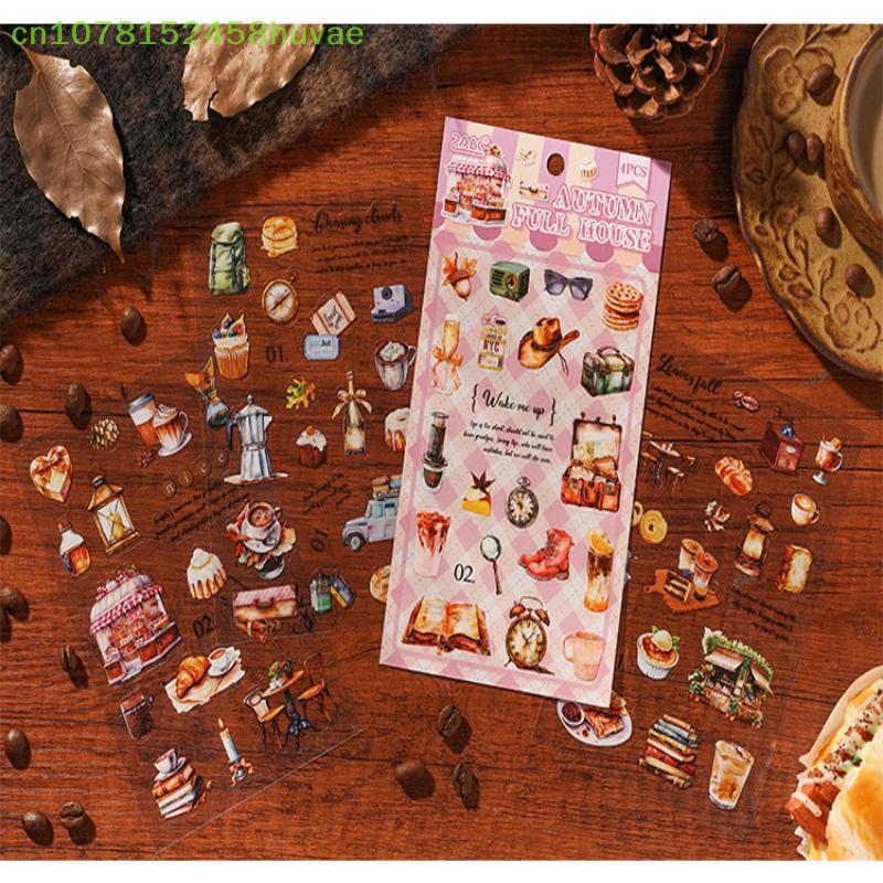 4 Blatt/Beutel Sticker Dessert Lebensmittel Flache Sticker Scrapbook DIY & Planer Dekoration Für Handyhülle Notizbuch