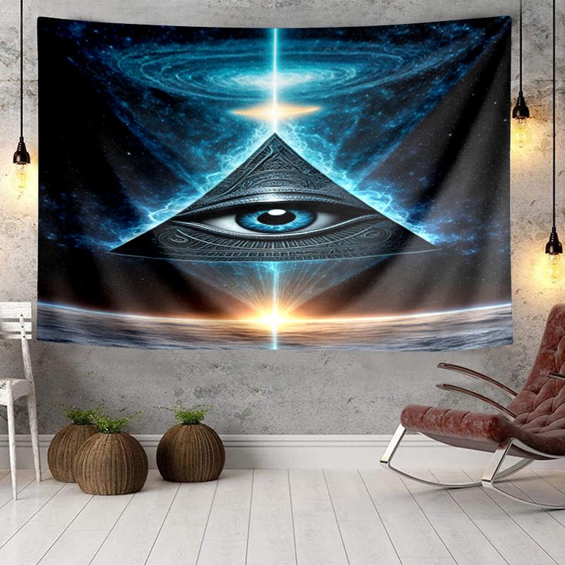 Eye Of Providence In Space Tapestry Room Decoration Wall Hanging for Living Room Bedroom, Dormitory, Birthday and Christmas Gifts