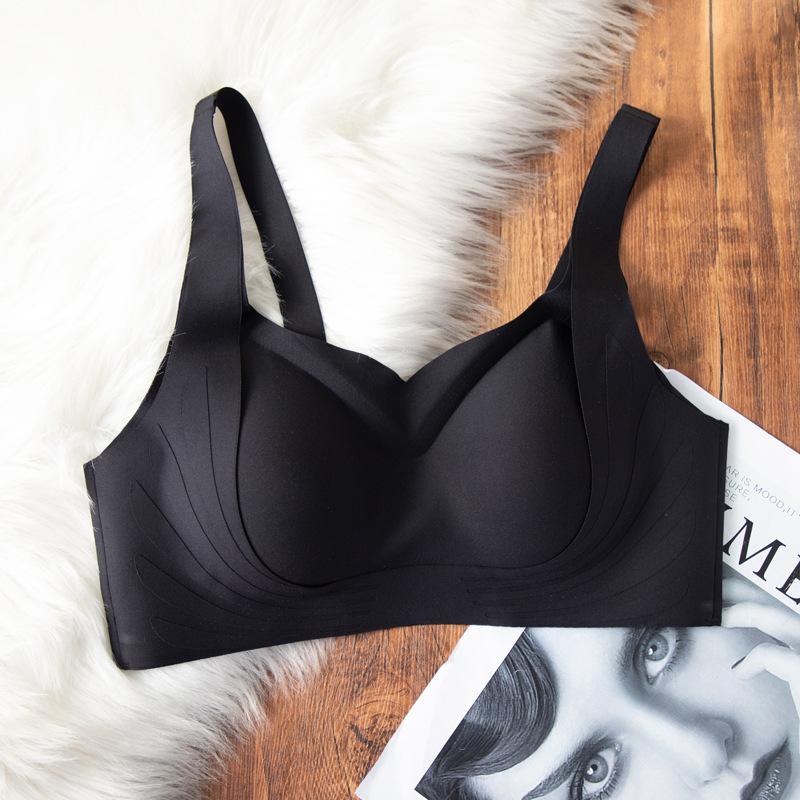 Women Japanese Style Seamless Wireless Soft Support Push Up Gathering Bra