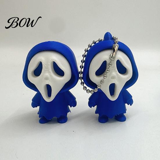 Decorative Skeleton Accessory Mini Screaming Keychain Pendant, 3D Printed Halloween Pendant Hanging Decor, Backpack Schoolbag Purse Bag Charm