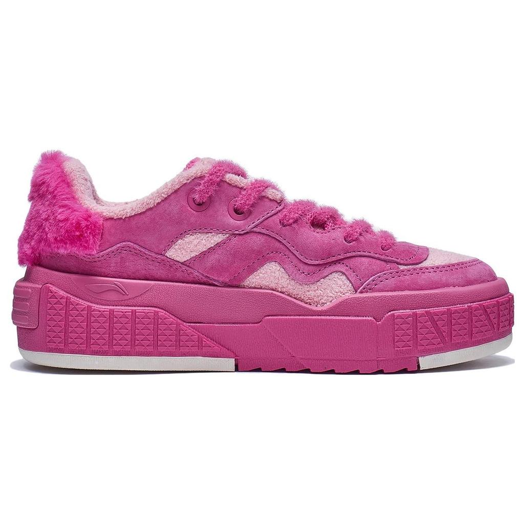 Li Ning Disney Strawberry Bear X  001 Unblock Classic Cushioning Breathable Warm Low-Top Casual Shoes Women Sneakers Pink AGCT218-5