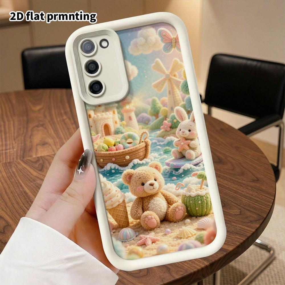 Phone case: 2D flat, suitable for Samsung Galaxy A34 A35 M05 M06 S20 S22 S21 FE Plus 5G protective cases, seaside vacation island, perfect Christmas a