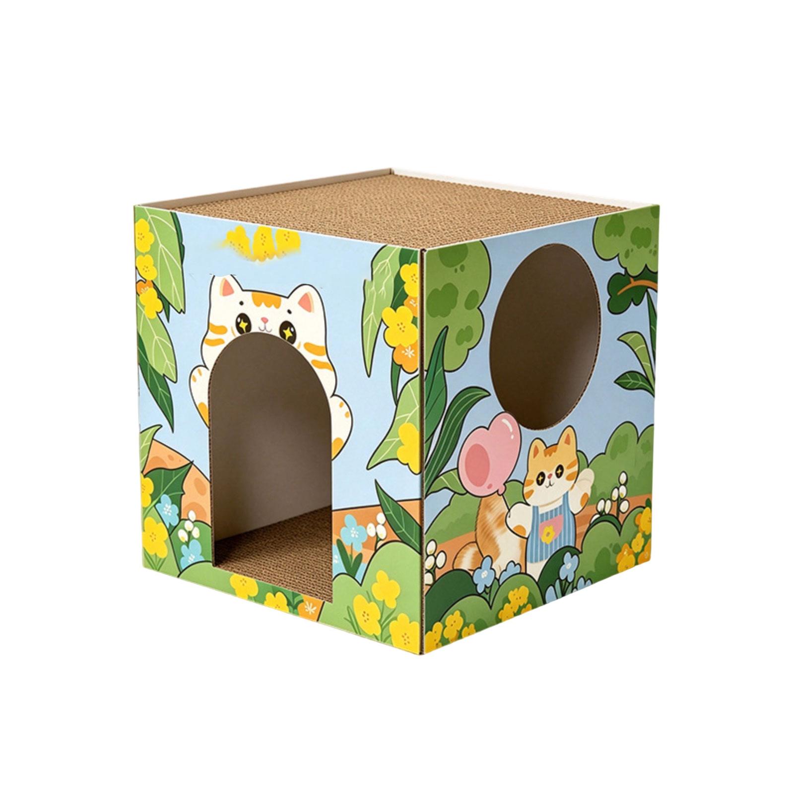 

Scratching Post And Bed Combo, Guazhou Mu Wear-resistant, Lint-free Corrugated Cardboard Sofa, Self-entertainment And Entertainment Pet Supplies. One Size