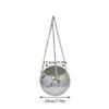 1PC Disco Ball Creative Round Flowerpot Hanging Basket Plastic Glass Mirror Plant Planting Pot Succulent Slivery