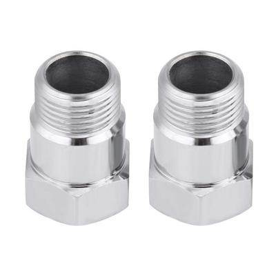 KIMISS O2 Kyslíkový senzor, 2ks 32mm M18*1.5 O2 Kyslíkový senzor Prodlužovací nástavec Mezikus Adaptér Bang Stříbrný