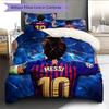 Football Player Background  Pattern Bedding Quilt Set  Home Decoration  Gift (1 * duvet cover + 2 * pillowcase  without core)