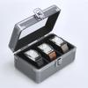 Smoky Grey Aluminum Alloy Multifunction Watch and Jewelry Display Box with Transparent Lid