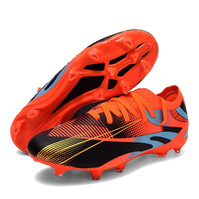 Professional Long Spikes Football Field Cleats Men Women Trend Pink Soccer Shoes Society Man Trainers Futsal Sneakers Size 33-46