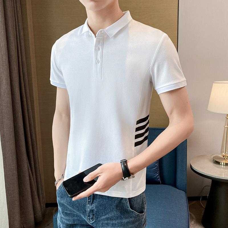 Short Sleeve Korean Thin Solid Color Men 'S Casual Summer Polo Shirt