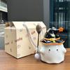 Cute Ghost Mug with Lid for Boys Ceramic Water Cup for Girls Practical Creative Cup for Teachers' Day Birthday Gift