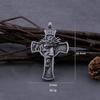 Klassisk rustfritt stål kors Jesus halskjede menn kvinner kristne anheng smykker gave