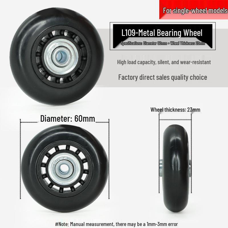 Universal Wheel Replacement for Luggage Suitcase: Leather Caster Rubber Roller Rim Repair Accessories