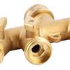 Brass Garden 4 Way Hose Splitter Hose Adapter Ball Valve Water Faucet Valve Connector