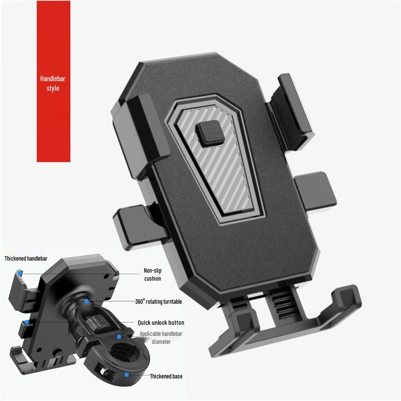 Shockproof Motorcycle & Bicycle Phone Holder for Navigating Delivery Riders