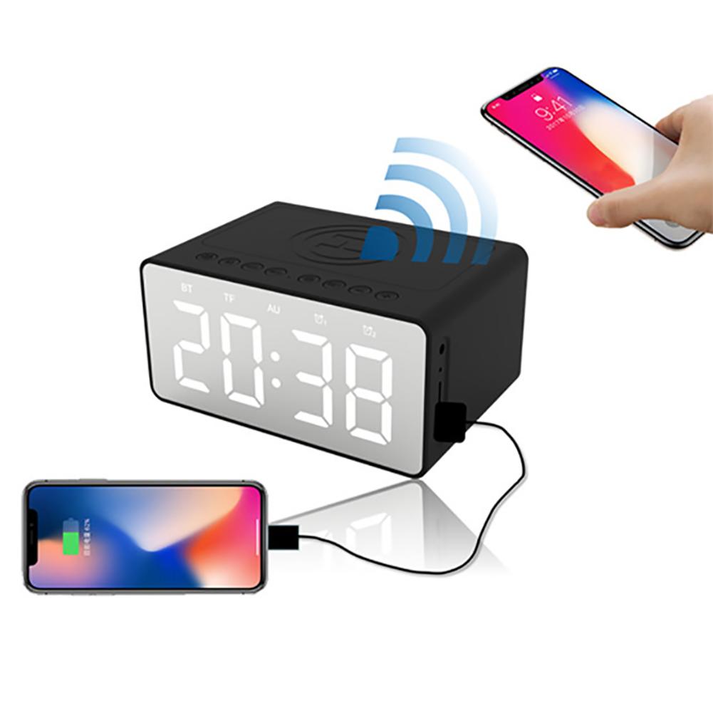 

BT508 3 in 1 Wireless Charging LED Alarm Clock Power Bluetooth-compatible Speaker