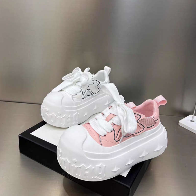 Evropská móda velká hlava muffin platforma chlebové boty dámské nové malý nárůst výšky ležérní boty