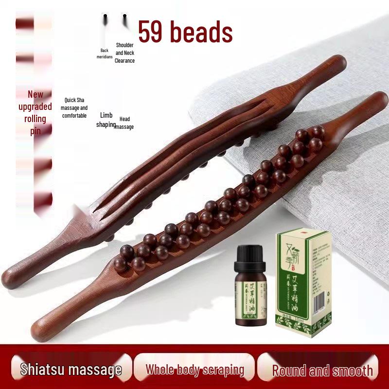 

Fascia Roller: Upgraded 59-Bead Acupoint Meridian Massage Stick for Home Use