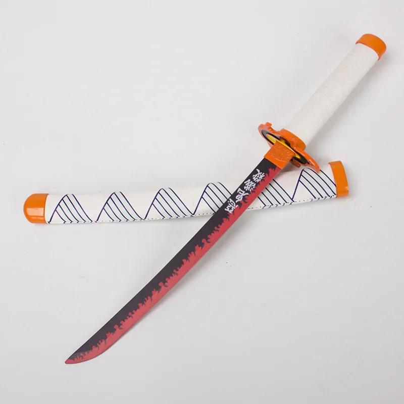 40cm Demon Slayer Metal Katana Kimetsu No Yaiba Cosplay Prop  Japanese Samurai Sword Ninja Knife Real Size Katana Anime Toy Gift