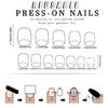 24 Pcs Valentines Day Press On Nail Heart Artificial Nail French Tip Festival False Nail Short Square Stick On Nail