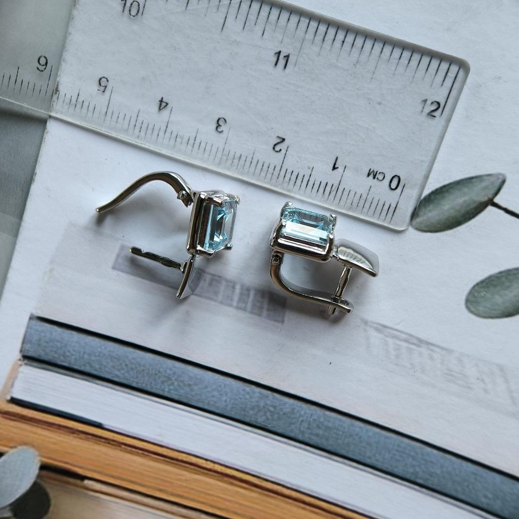 Серебряные серьги с натуральным топазом 5.838ct (2188414)