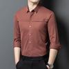 Spring and Autumn Men's Casual Shirt Men's High-end Casual and Versatile High-end Commuter Shirt Men's Long Sleeve Daddy Outfit