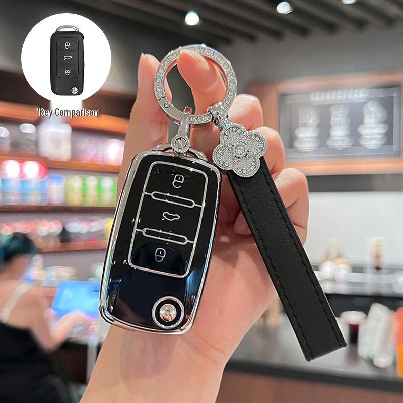 Volkswagen Key Cover: Fits Sagitar, Lavida, Jetta, Passat, Bora, Tiguan – Unisex Car Key Shell