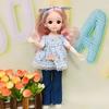 Long Hair 30cm Bjd Doll with Clothes Attractive Eyes Princess Makeup Ball Joint Doll  Babies