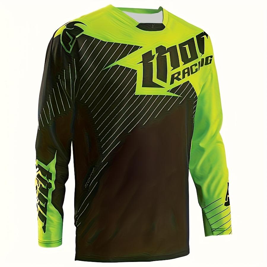 Men's Long Sleeve Off-road Motorcycle Mountain Bike Clothing Spring and Autumn Round Neck Top