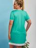 Rosegal Plus Size Lace Insert მინი სწორი კაბა