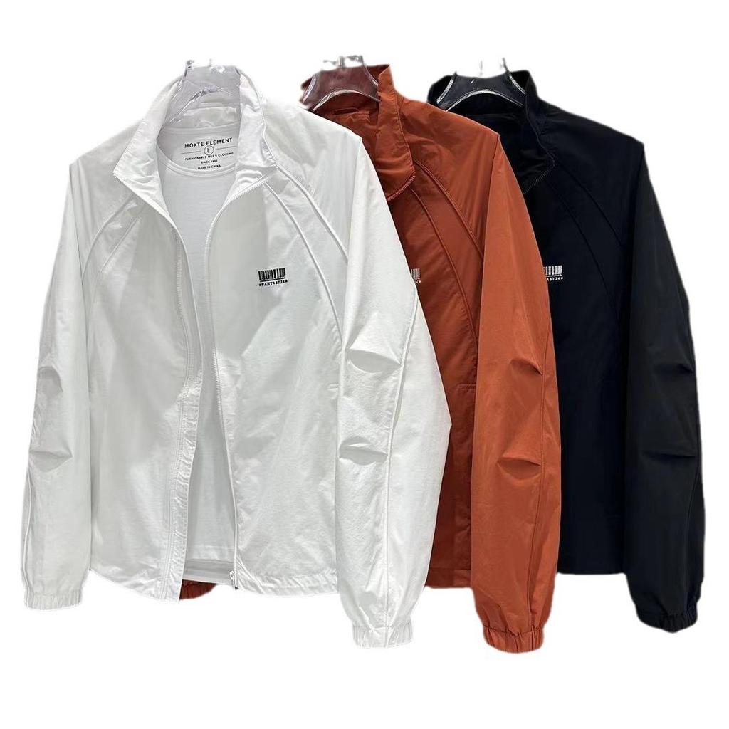 Factory Direct Sales Spring And Autumn Casual Men'S Loose Fashion Trend Versatile Stand-Up Collar Outdoor Breathable Jacket Trench Coat