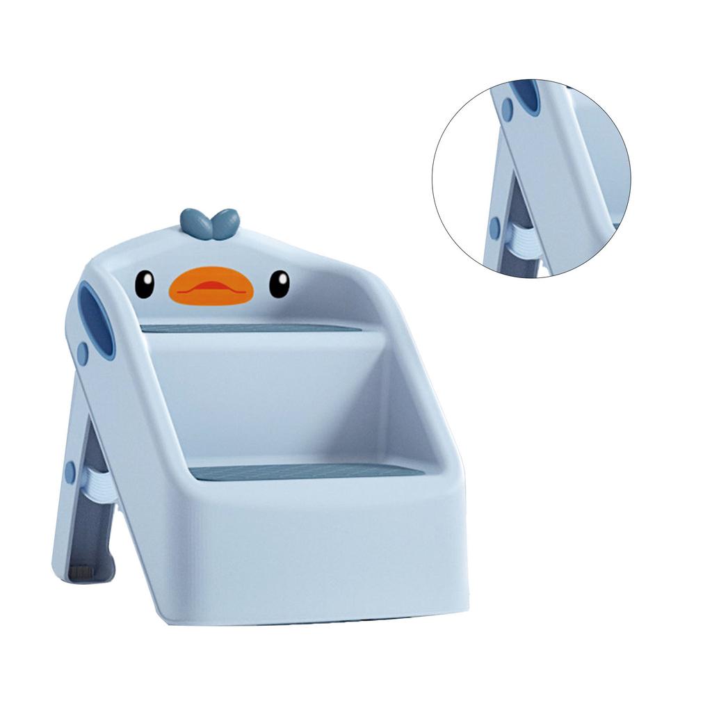 Foldable Toddler Step Stool Multifunctional Safe Stable Slip Resistant 2 Step Stool Toilet Potty