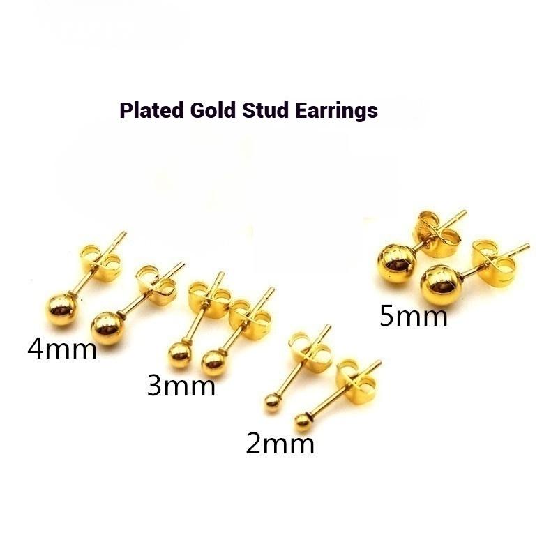 925 Silver Stud Earrings for Women Silver Earrings Multiple Piercings 5 Pairs Earrings Set 2mm 3mm 4mm 5mm 6mm
