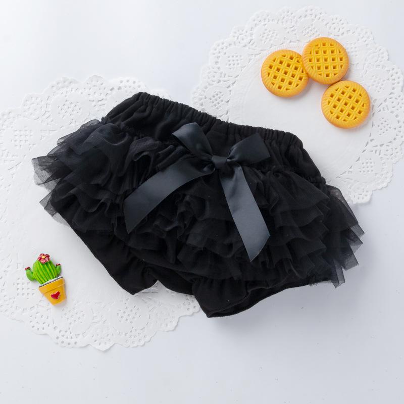 Nové holčičí oboustranné šortky se závojem s mašlí - Stylová jednobarevná sukně ze síťoviny