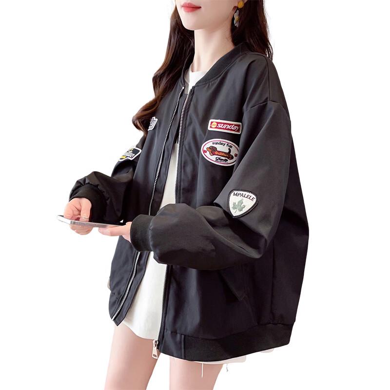 ZOSOUL Vintage Embroidered Baseball Jacket